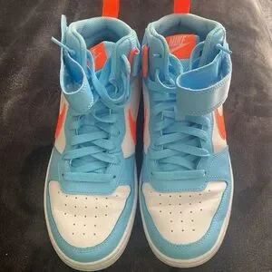 Nike | Shoes | Nike Dunk High Baby Blue And Orange Size Y6  display picture 1